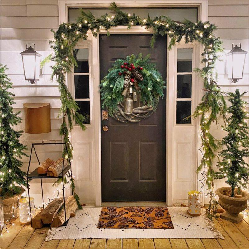 Farmhouse Christmas Wreath, Boho Wreath